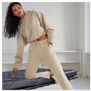 GROUP BY BABATON Rocket XXS/XS grey French terry cropped ankle pants EUC Aritzia